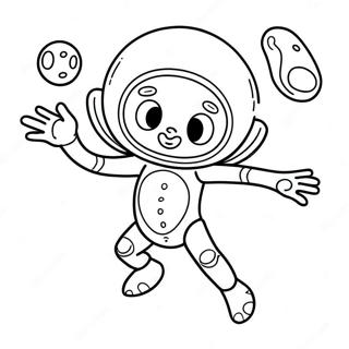 Alien Gembira Menari Halaman Mewarna 29763 6490