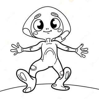 Alien Gembira Menari Halaman Mewarna 29763 6491