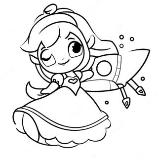 Rosalina Dengan Kapal Angkasa Halaman Mewarna 30911-6749