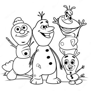 Olaf Dengan Kawan Kawan Halaman Mewarna 31922 6963