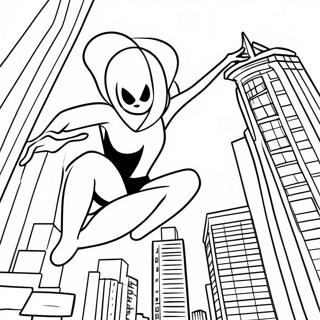 Spider Gwen Halaman Mewarna