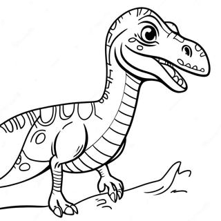 Velociraptor Berwarna Menggeram Gambar Mewarna 32632-7116