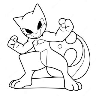 Mewtwo Halaman Mewarna