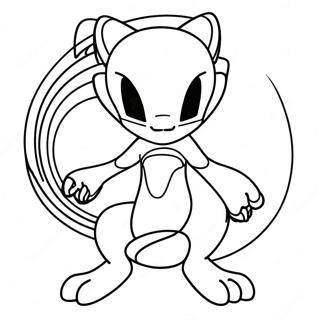 Mewtwo Dengan Kuasa Psikik Halaman Mewarna 33074-7217