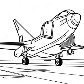 Jet Tentera Sedia Untuk Berlepas Halaman Mewarna 33166-7243