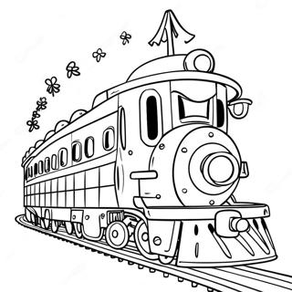 Halaman Mewarna Kereta Luncur Sirkus Yang Mengujakan 33539 7326