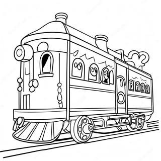 Halaman Mewarna Kereta Luncur Sirkus Yang Mengujakan 33539 7327