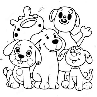 Halaman Mewarna Rakan Blues Clues 34344-7507