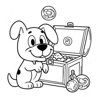 Halaman Mewarna Pencarian Harta Karun Blues Clues 34345-7511