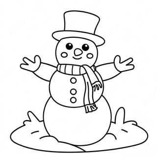 Laman Mewarna Manusia Salji Ceria 3485-1777