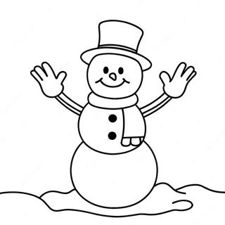 Laman Mewarna Manusia Salji Ceria 3485-1778