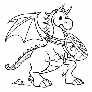 Kesatria Tanpa Takut Melawan Naga Halaman Mewarna 35246 7699