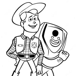 Woody Bersama Buzz Lightyear Halaman Mewarna 35326-7717