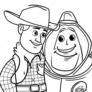 Woody Bersama Buzz Lightyear Halaman Mewarna 35326-7718