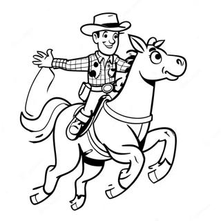 Woody Menunggang Bullseye Halaman Mewarna 35327-7722