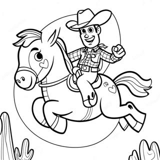 Woody Menunggang Bullseye Halaman Mewarna 35327-7723