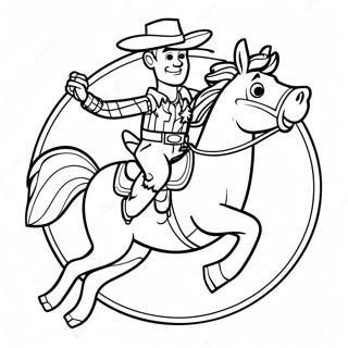 Woody Menunggang Bullseye Halaman Mewarna 35327-7724