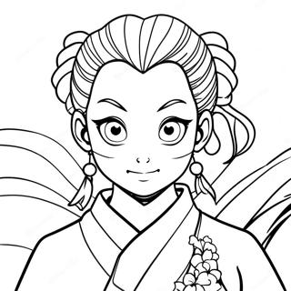 Halaman Mewarna Tanjiro Dengan Nezuko 35595-7786