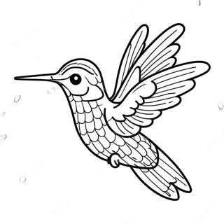 Gambar Mewarna Burung Kolibri Berwarna Dalam Penerbangan 36513-7976