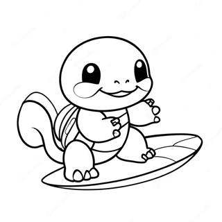 Gambar Mewarna Squirtle Dengan Papan Selancar 36602-8012