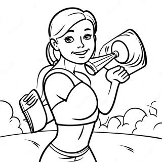 Halaman Mewarna Luisa Mengangkat Berat 3743-1278