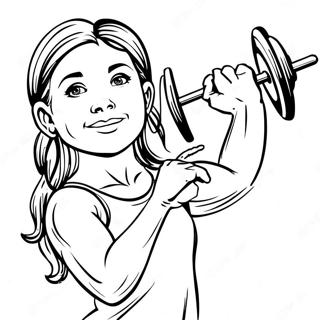 Halaman Mewarna Luisa Mengangkat Berat 3743 1280