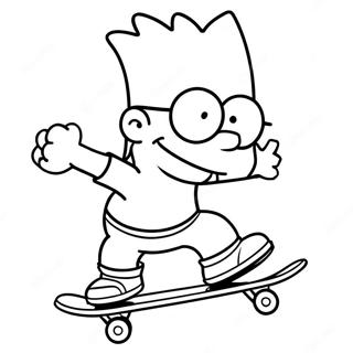 Bart Simpson Berskateboard Mewarna 37651-8214