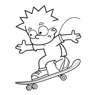 Bart Simpson Berskateboard Mewarna 37651-8215