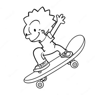 Bart Simpson Berskateboard Mewarna 37651-8216