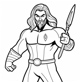 Gambar Mewarna Aquaman Dengan Trident 37925-8288