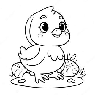 Anak Ayam Paskah Gembira Halaman Mewarna 381 2087