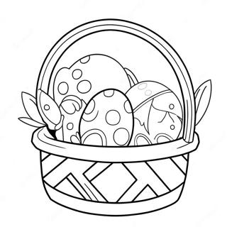 Bakul Paskah Penuh Dengan Telur Halaman Mewarna 383-1258