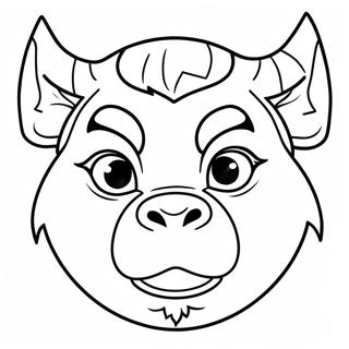 Inosuke Hashibira Dengan Topeng Babi Halaman Mewarna 3926-2759