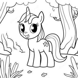 Twilight Sparkle Di Hutan Magikal Gambar Mewarna 39286-8574