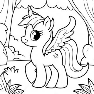 Twilight Sparkle Di Hutan Magikal Gambar Mewarna 39286-8576