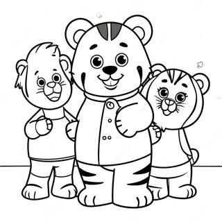 Gambar Mewarna Daniel Tiger Bermain Dengan Kawan 39456-8616