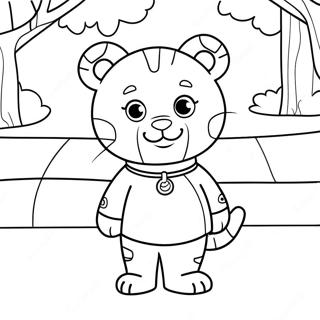 Gambar Mewarna Daniel Tiger Di Kawasan Perumahan 39457-8617