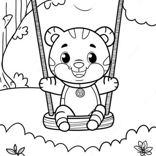 Gambar Mewarna Daniel Tiger Di Ayunan 39460-8632