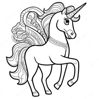 Gambar Mewarna Kuda Roh Yang Megah 39549-8638