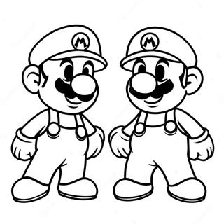 Halaman Mewarna Mario Dan Luigi Bergabung 39824-8698