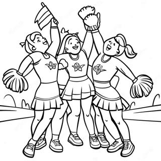 Halaman Mewarna Pasukan Sorak Bersorak Untuk Kemenangan 40006 8751