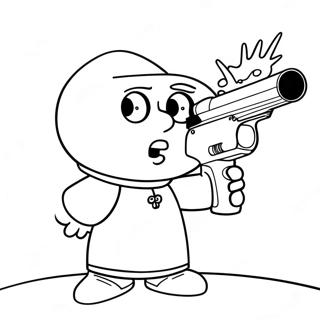 Halaman Mewarna Stewie Griffin Dari Family Guy Dengan Pistol Laser 40919-8937