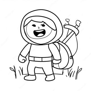 Gambar Mewarna Finn The Human Dalam Pengembaraan 41002-8954