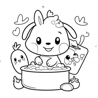 Pochacco Bermain Dengan Kawan Kawan Halaman Mewarna 41351-9034