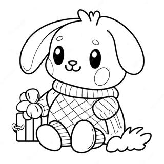 Pochacco Dalam Sweater Yang Selesa Halaman Mewarna 41352-9039