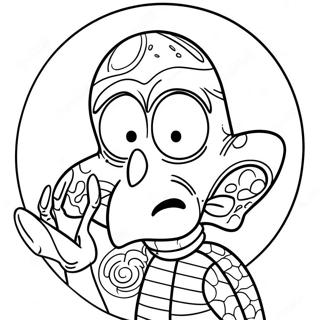 Gambar Mewarna Squidward Nampak Jengkel 41451 9071