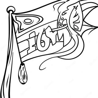 Halaman Mewarna Bendera Lumba Nascar 41824-9151