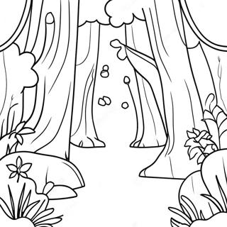 Halaman Mewarna Estetik Hutan Magis 4194 1147
