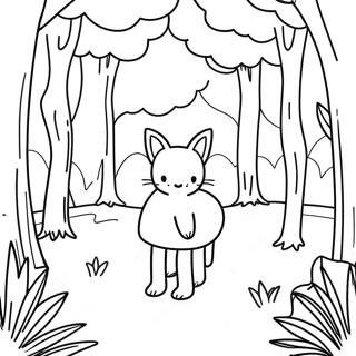 Halaman Mewarna Estetik Hutan Magis 4194 1148