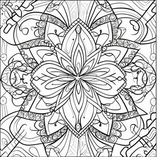 Bintang Mozaik Geometrik Halaman Mewarna 42365-9262